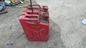 2 x 20ltr metal jerry cans - 2