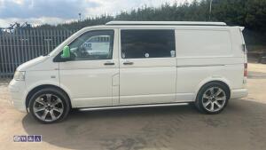 2006 VOLKSWAGEN TRANSPORTER camper conversion c/w pop top, 2 x gas hobs, sink, electric hook up, bike rack, rock & rolla bed (T5 YEP)(folder of history in office) - 2