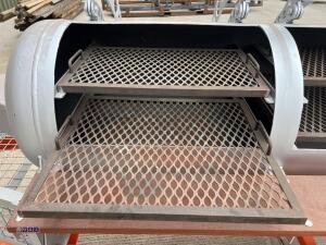 Custom built fast tow Smoker / BBQ oven, two door, 4-rack oven. removable chimney, thermostats (unused) (viewing by appointment to be sold off site Huddersfield HD5) - 18