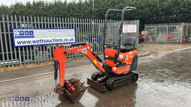 2015 KUBOTA K008-3 rubber tracked excavator (s/n JKU0081A0H26596) c/w 3 x buckets, blade, piped, expanding tracks & ROPS