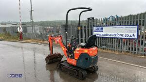 2015 KUBOTA K008-3 rubber tracked excavator (s/n JKU0081A0H26596) c/w 3 x buckets, blade, piped, expanding tracks & ROPS - 2