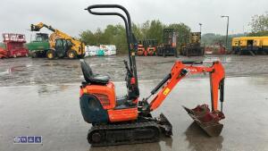2015 KUBOTA K008-3 rubber tracked excavator (s/n JKU0081A0H26596) c/w 3 x buckets, blade, piped, expanding tracks & ROPS - 5