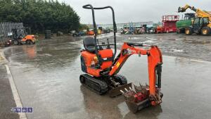 2015 KUBOTA K008-3 rubber tracked excavator (s/n JKU0081A0H26596) c/w 3 x buckets, blade, piped, expanding tracks & ROPS - 6