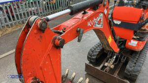 2015 KUBOTA K008-3 rubber tracked excavator (s/n JKU0081A0H26596) c/w 3 x buckets, blade, piped, expanding tracks & ROPS - 10