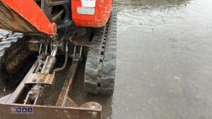 2015 KUBOTA K008-3 rubber tracked excavator (s/n JKU0081A0H26596) c/w 3 x buckets, blade, piped, expanding tracks & ROPS - 12