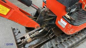 2015 KUBOTA K008-3 rubber tracked excavator (s/n JKU0081A0H26596) c/w 3 x buckets, blade, piped, expanding tracks & ROPS - 15