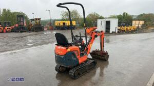 2015 KUBOTA K008-3 rubber tracked excavator (s/n JKU0081A0H26596) c/w 3 x buckets, blade, piped, expanding tracks & ROPS - 22
