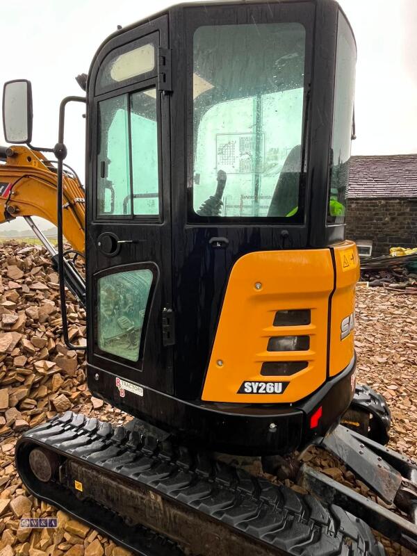 2022 SANY SY26 rubber tracked excavator