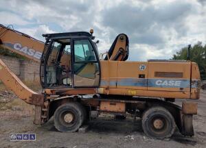 2011 CASEWX210 long reach scrap handler (s/n: LB03892) with raise & lower cab, solid tyres. (Engine dead)) - 2