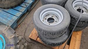6 x trailer wheels & tyres (195/55R10C) - 4