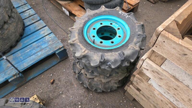 4 x tractor wheels & tyres (5.00-12)