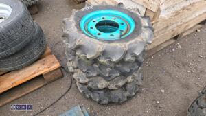 4 x tractor wheels & tyres (5.00-12) - 2