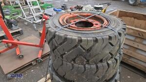 Pallet of forklift wheels & tyres - 3