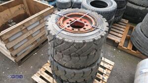 Pallet of forklift wheels & tyres - 5