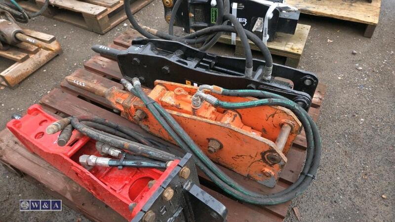 Hydraulic machine breaker c/w lines (30mm pins)