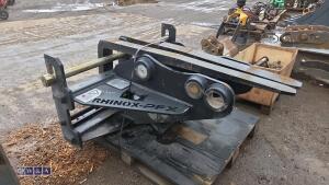 Pallet fork attachment to suit 13 & 20t excavator (60mm & 80mm multi pin pick up)