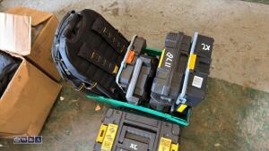 Box of tool bags, DEWALT box & organisers - 2