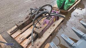 Hydraulic machine breaker c/w lines (30mm pins) - 3