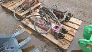 Hydraulic machine breaker c/w lines (30mm pins) - 4