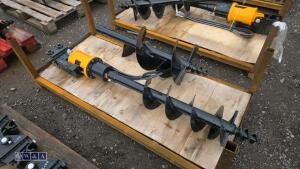 Hydraulic machine auger, 2 x flights & lines