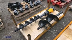Hydraulic machine auger, 2 x flights & lines - 2