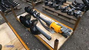Hydraulic machine auger, 2 x flights & lines - 3