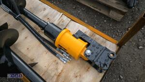 Hydraulic machine auger, 2 x flights & lines - 4