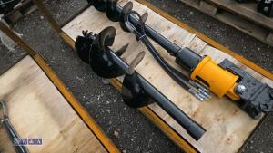 Hydraulic machine auger, 2 x flights & lines - 6