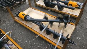 Hydraulic machine auger, 2 x flights & lines (25mm pins) - 2