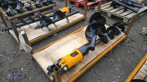 Hydraulic machine auger, 2 x flights & lines (25mm pins) - 3