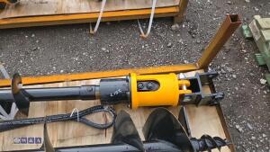 Hydraulic machine auger, 2 x flights & lines - 4