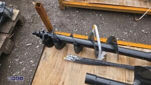 Hydraulic machine auger, 2 x flights & lines - 6