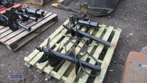 Hydraulic machine auger, 2 x flights & lines