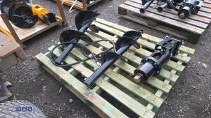 Hydraulic machine auger, 2 x flights & lines - 2