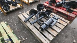 Hydraulic machine auger, 2 x flights & lines (25mm pins)