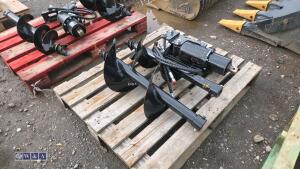 Hydraulic machine auger, 2 x flights & lines (25mm pins) - 2