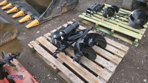 Hydraulic machine auger, 2 x flights & lines (25mm pins) - 3