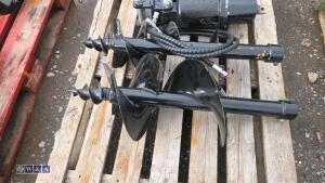 Hydraulic machine auger, 2 x flights & lines (25mm pins) - 4