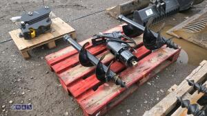Hydraulic machine auger, 2 x flights & lines