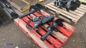 Hydraulic machine auger, 2 x flights & lines - 2