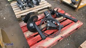 Hydraulic machine auger, 2 x flights & lines - 3