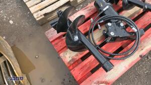 Hydraulic machine auger, 2 x flights & lines - 4