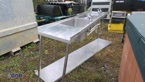 Commercial stainless steel double sink - 2