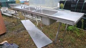 Commercial stainless steel double sink - 3