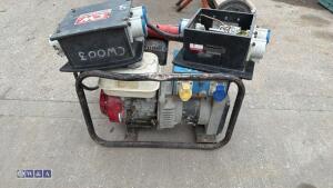 Petrol dual volt generator c/w 2 x 3-phase transformers