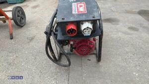 Petrol dual volt generator c/w 2 x 3-phase transformers - 2