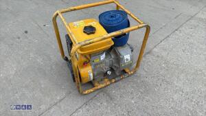 ROBIN petrol water pump c/w lay flat hose