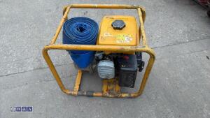 ROBIN petrol water pump c/w lay flat hose - 3