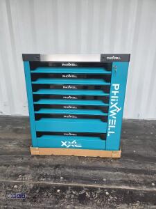 PHIXWELL 7-drawer tool box c/w tools (blue) - 2