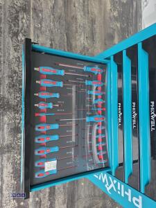 PHIXWELL 7-drawer tool box c/w tools (blue) - 4